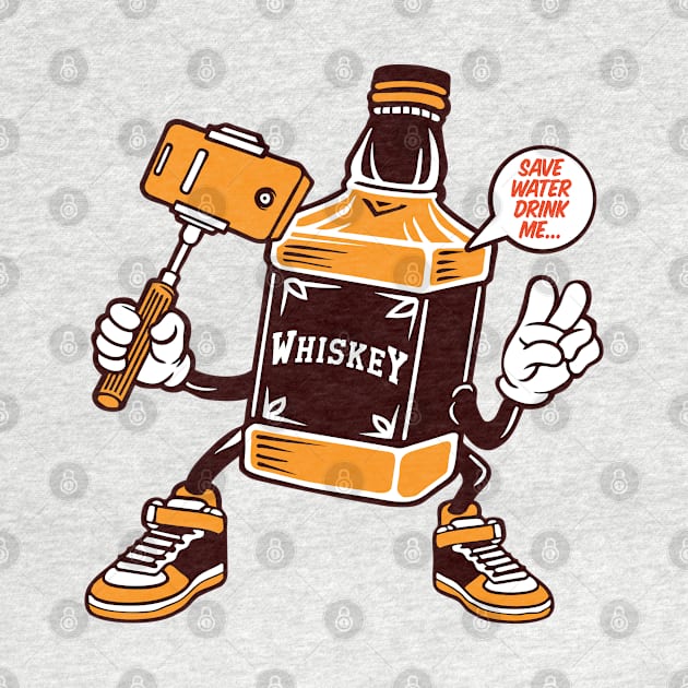 Whiskey Save Water Drink ME by Mako Design 